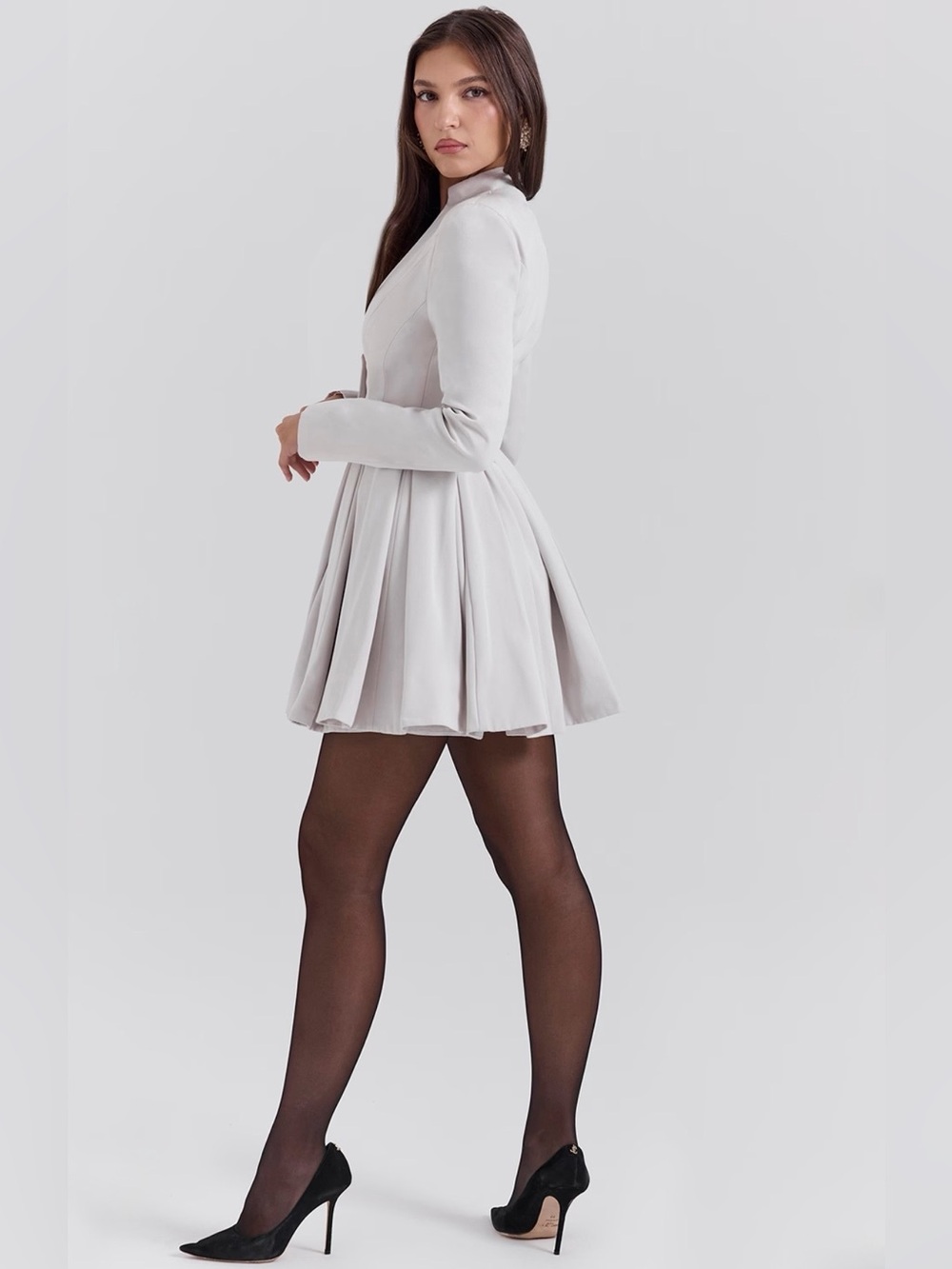 House of CB HEIRESS French Dove Contour Mini Dress - Picture 10 of 16